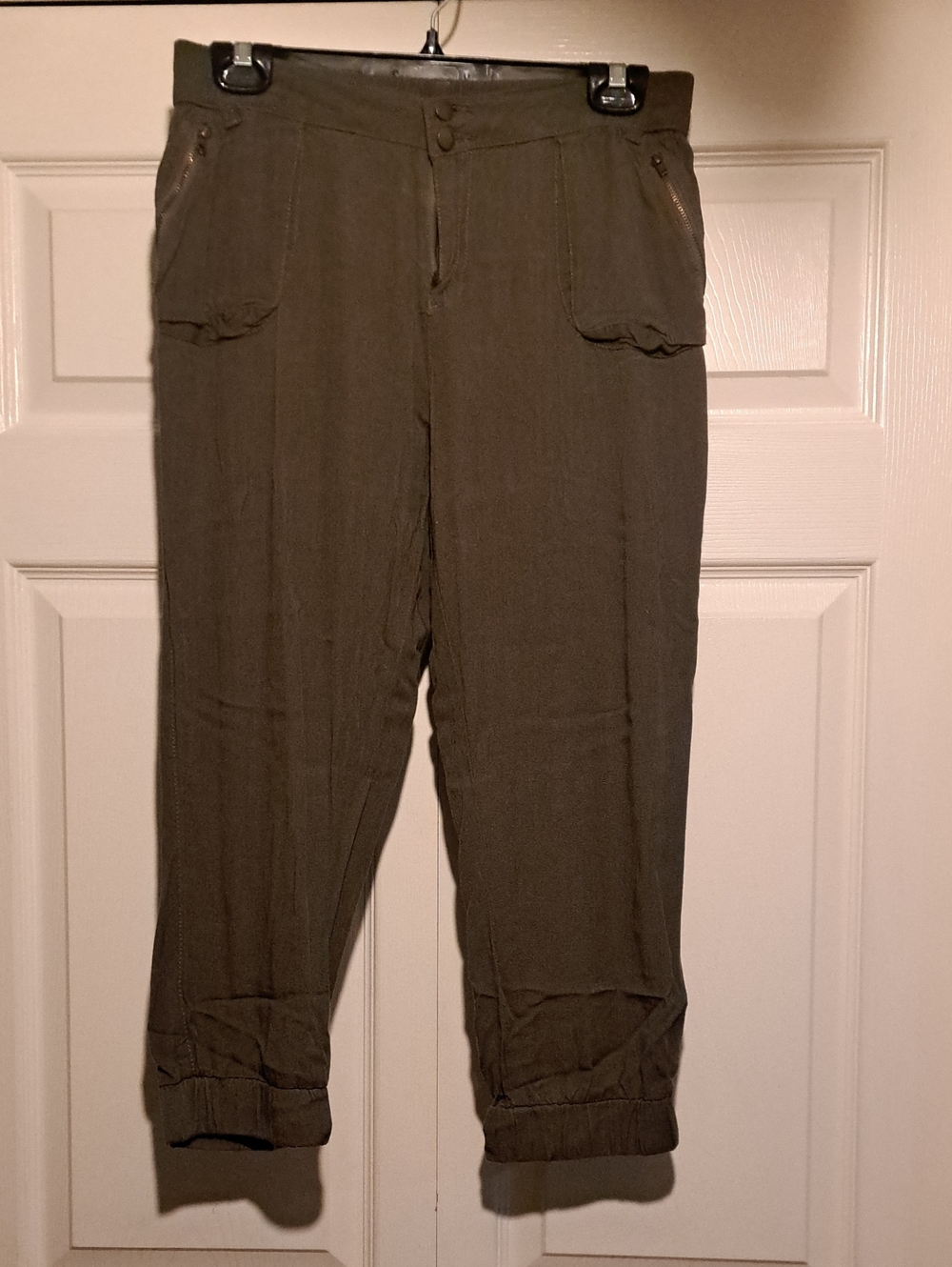 🍸Woman's Olive Green Utility Pants Comfy baggy loose fit Stylish Look